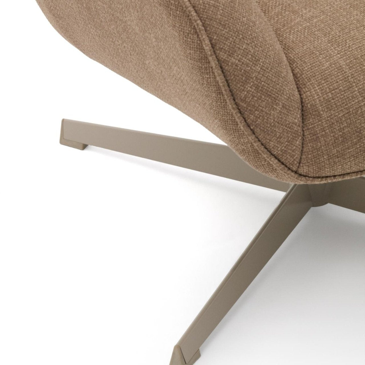 Fotoliu rotativ maro deschis/gri din textil Jaspe Kave Home