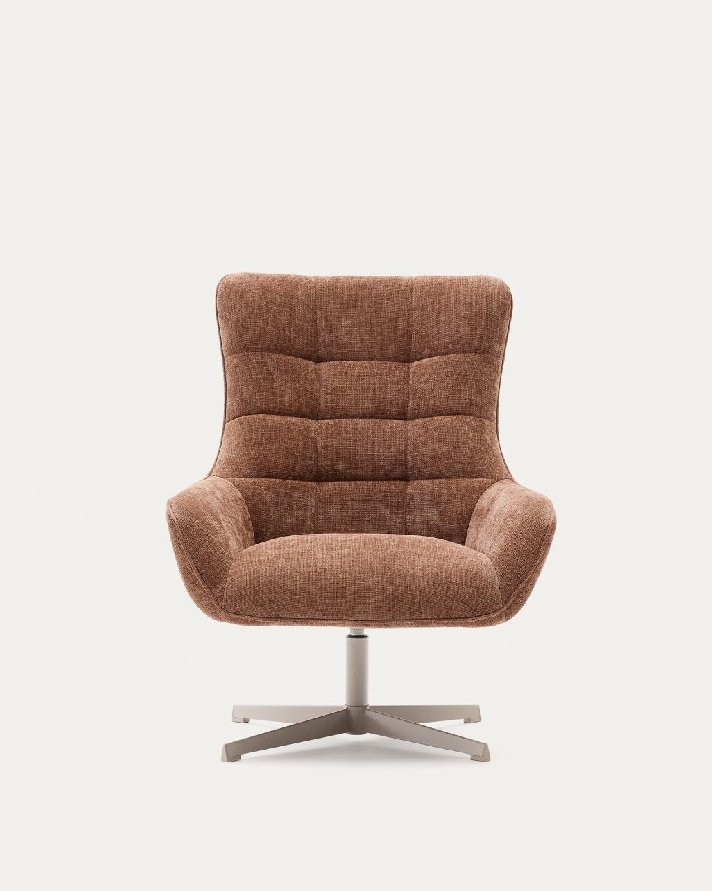 Fotoliu rotativ maro deschis/gri din textil Teryl Kave Home