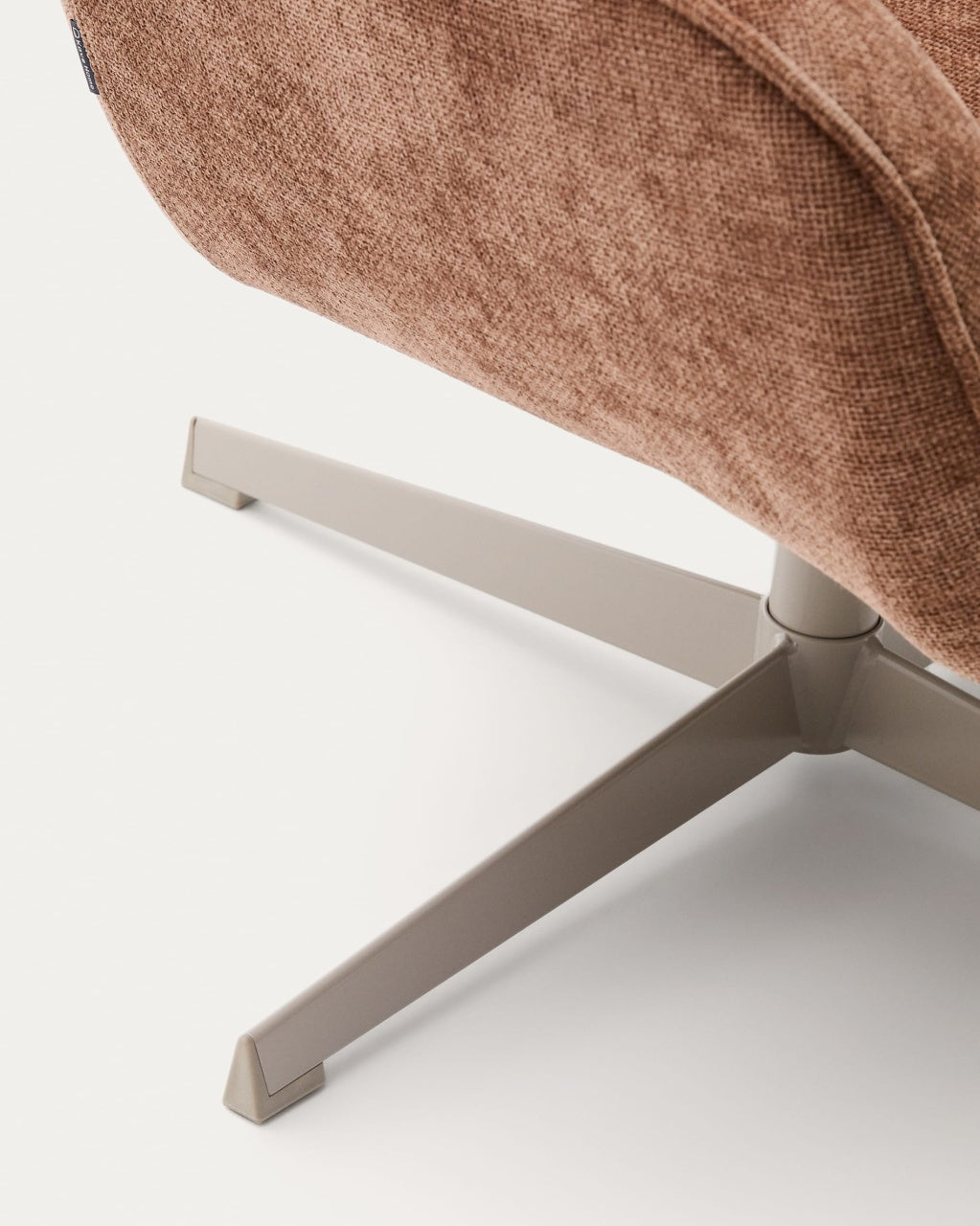 Fotoliu rotativ maro deschis/gri din textil Teryl Kave Home