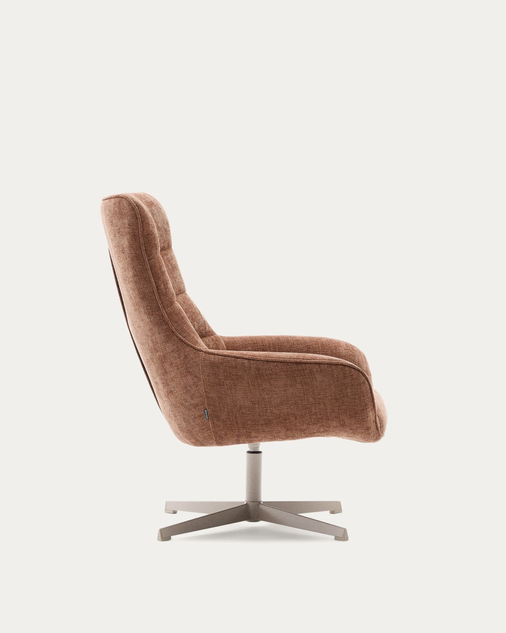 Fotoliu rotativ maro deschis/gri din textil Teryl Kave Home