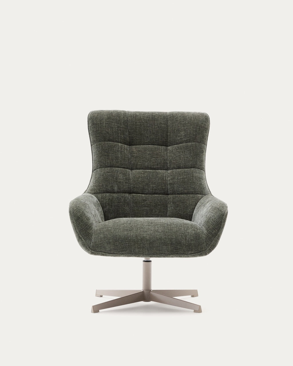 Fotoliu rotativ verde/gri din textil Teryl Kave Home