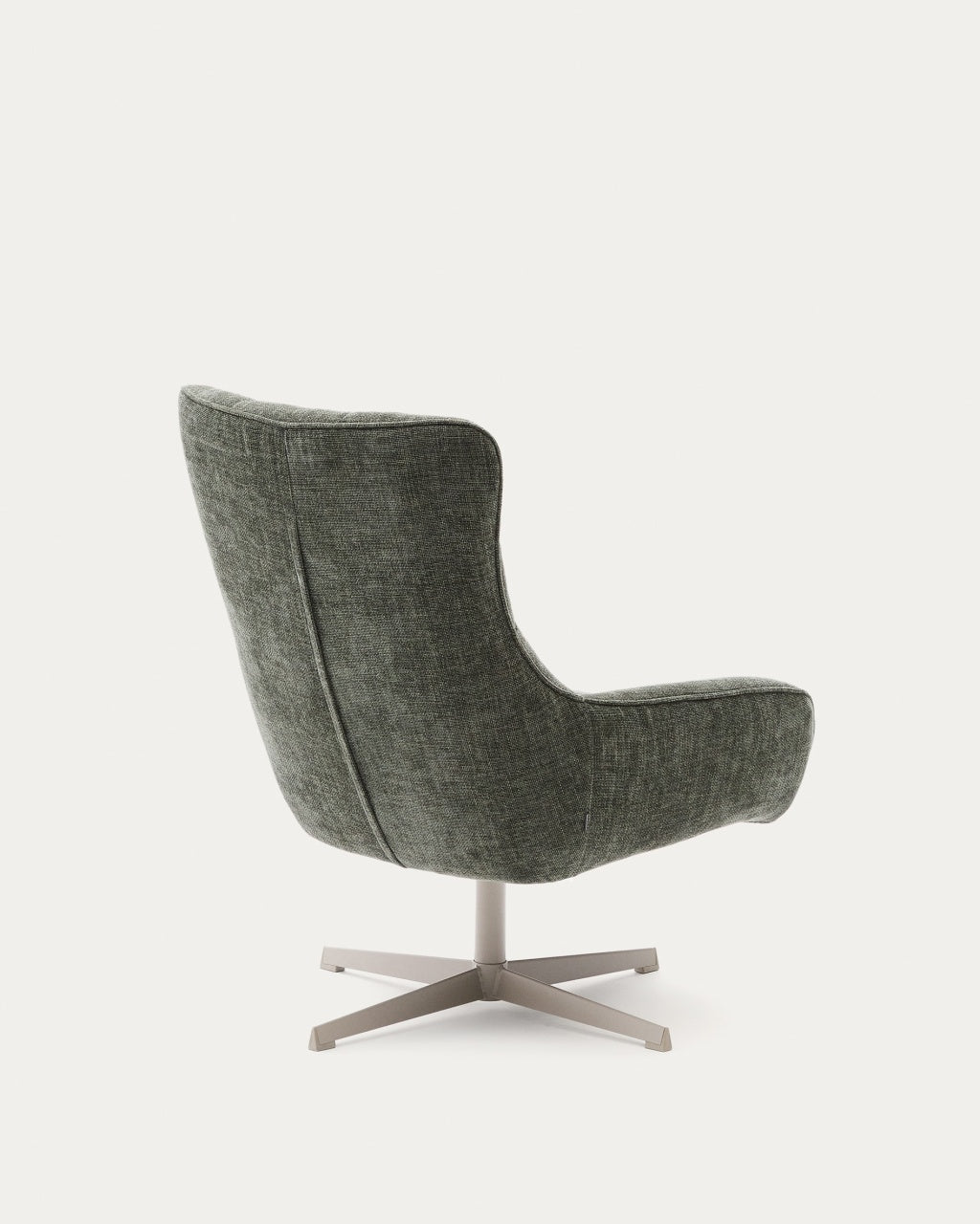 Fotoliu rotativ verde/gri din textil Teryl Kave Home