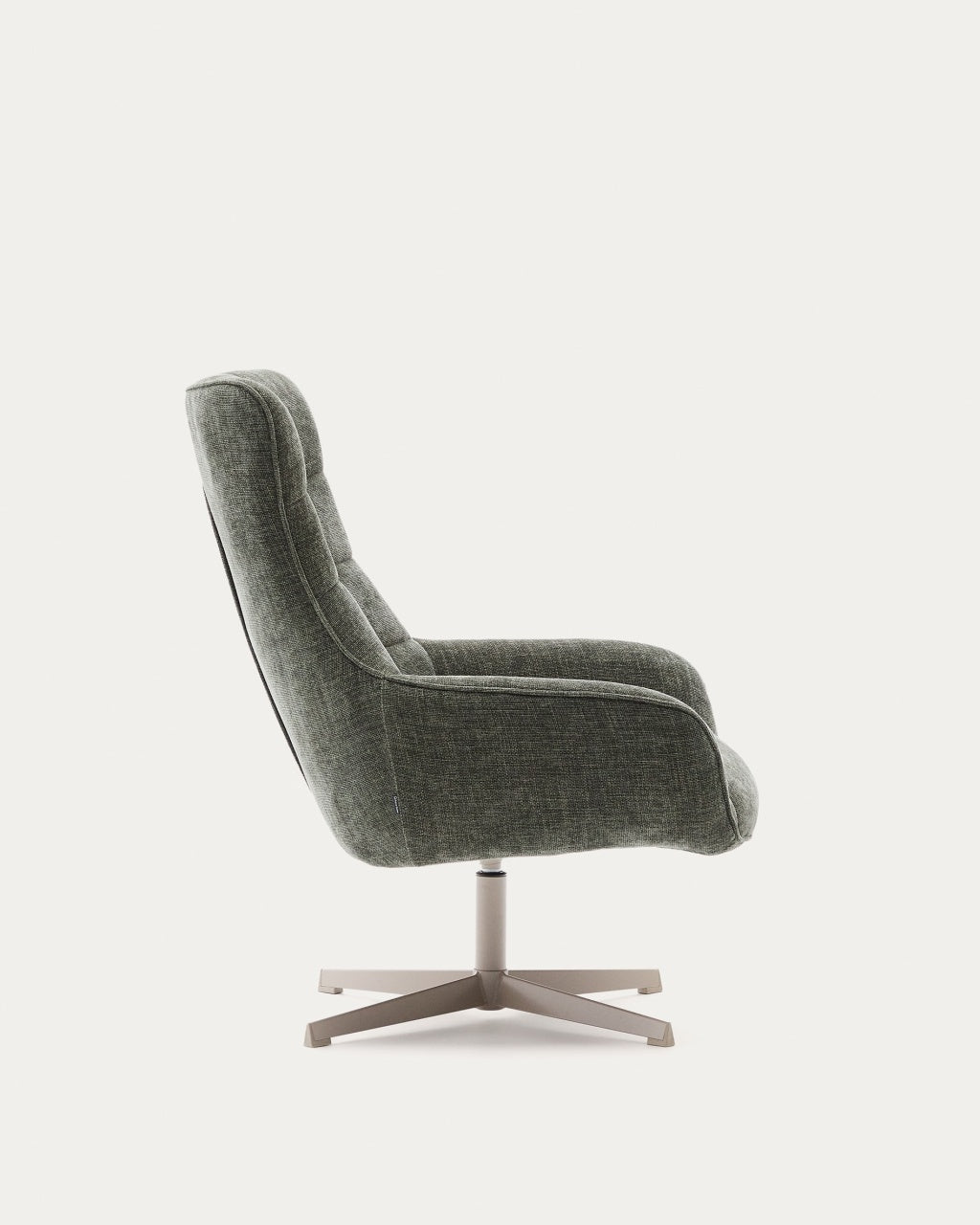 Fotoliu rotativ verde/gri din textil Teryl Kave Home