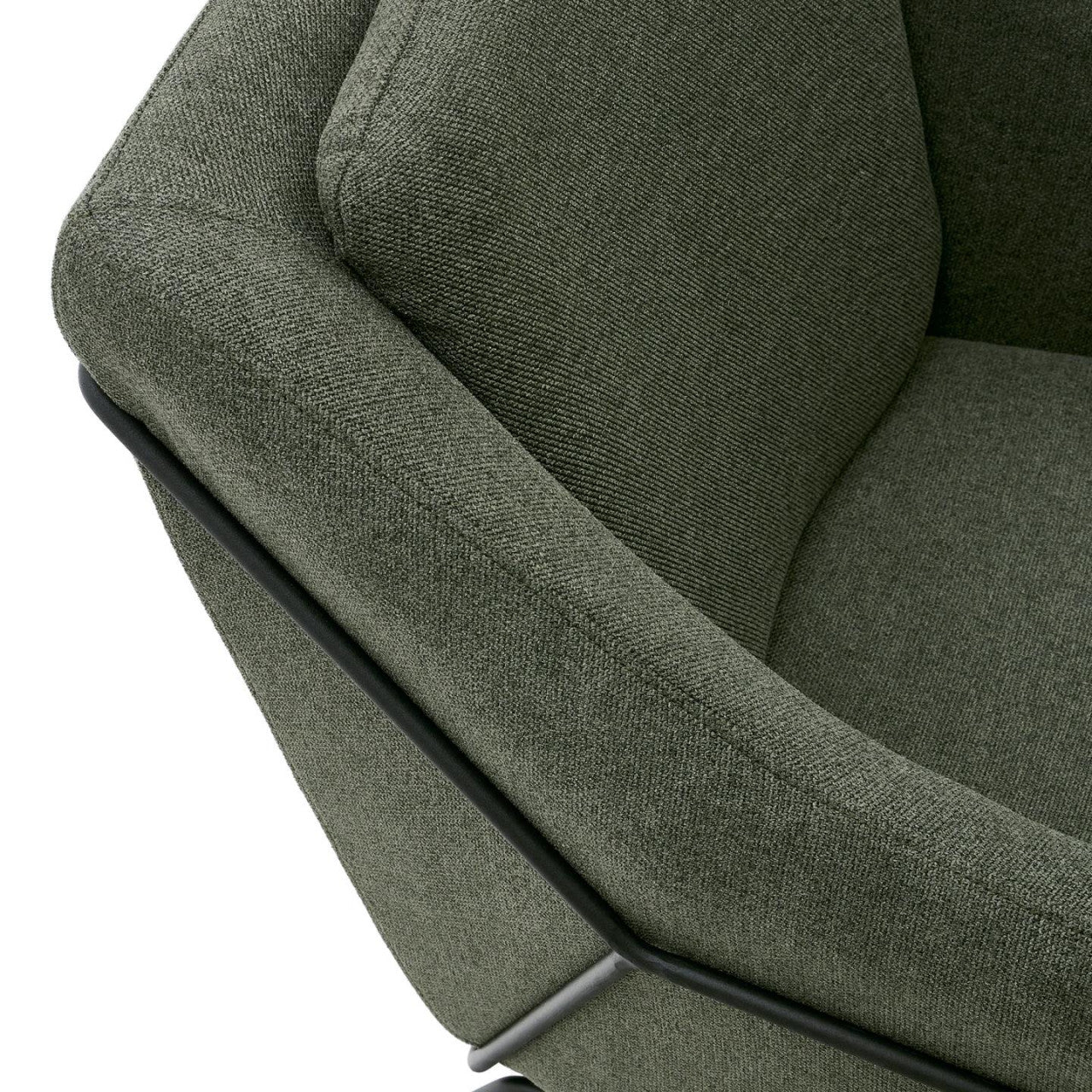 Fotoliu verde din textil Brida Kave Home