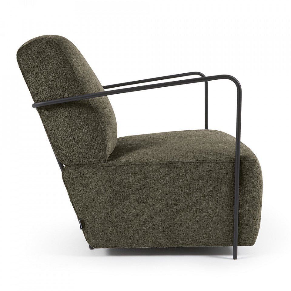 Fotoliu verde din textil Gamer Chenille Kave Home