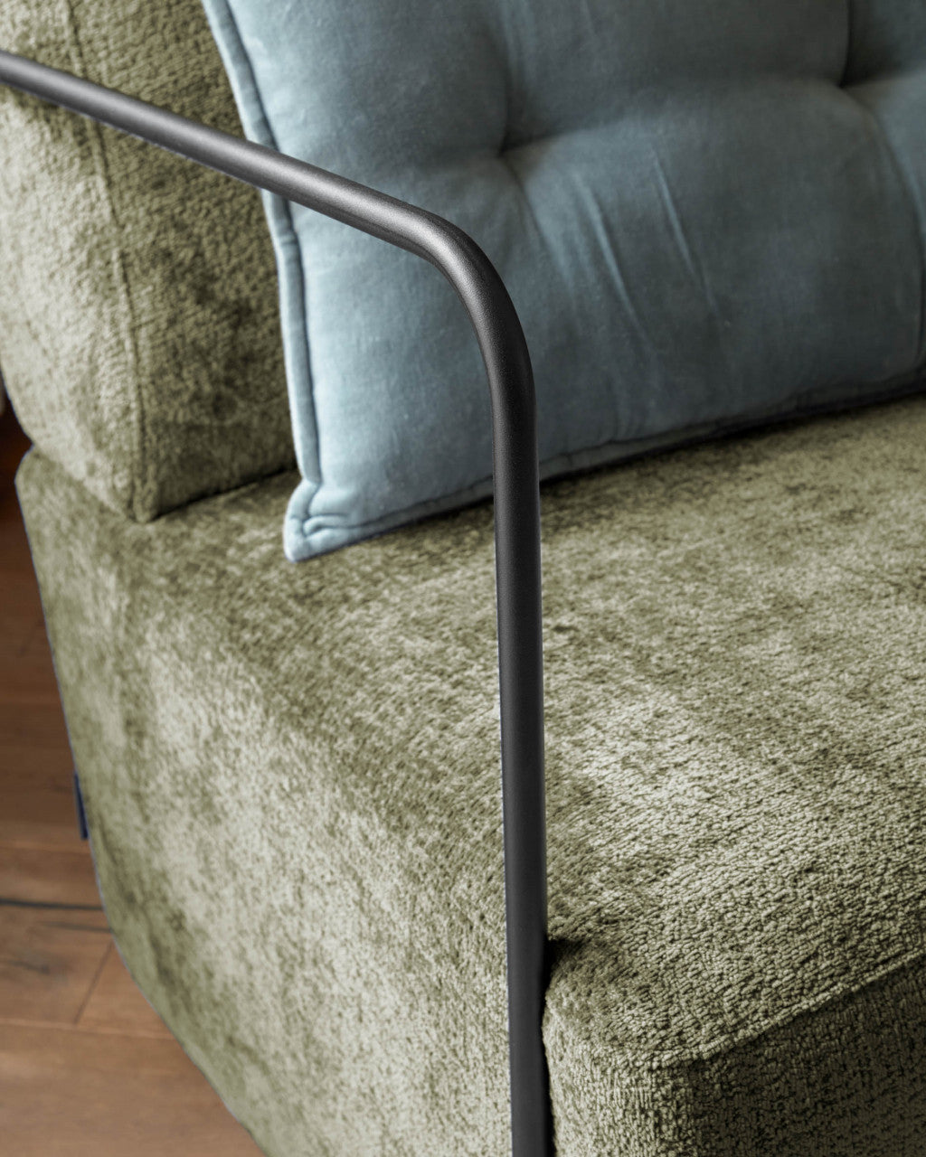 Fotoliu verde din textil Gamer Chenille Kave Home