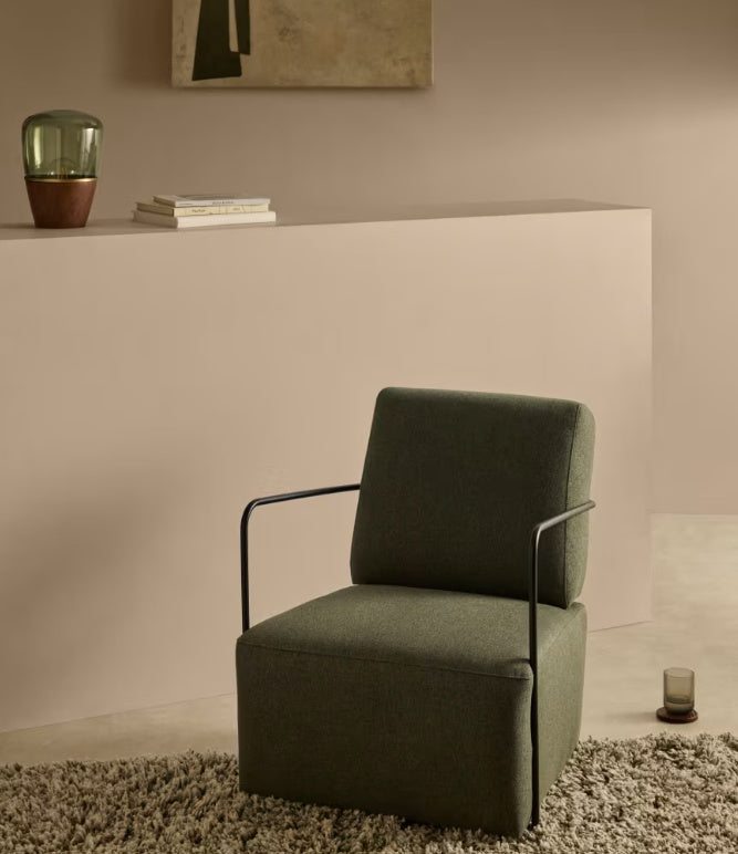Fotoliu verde din textil Gamer Kave Home