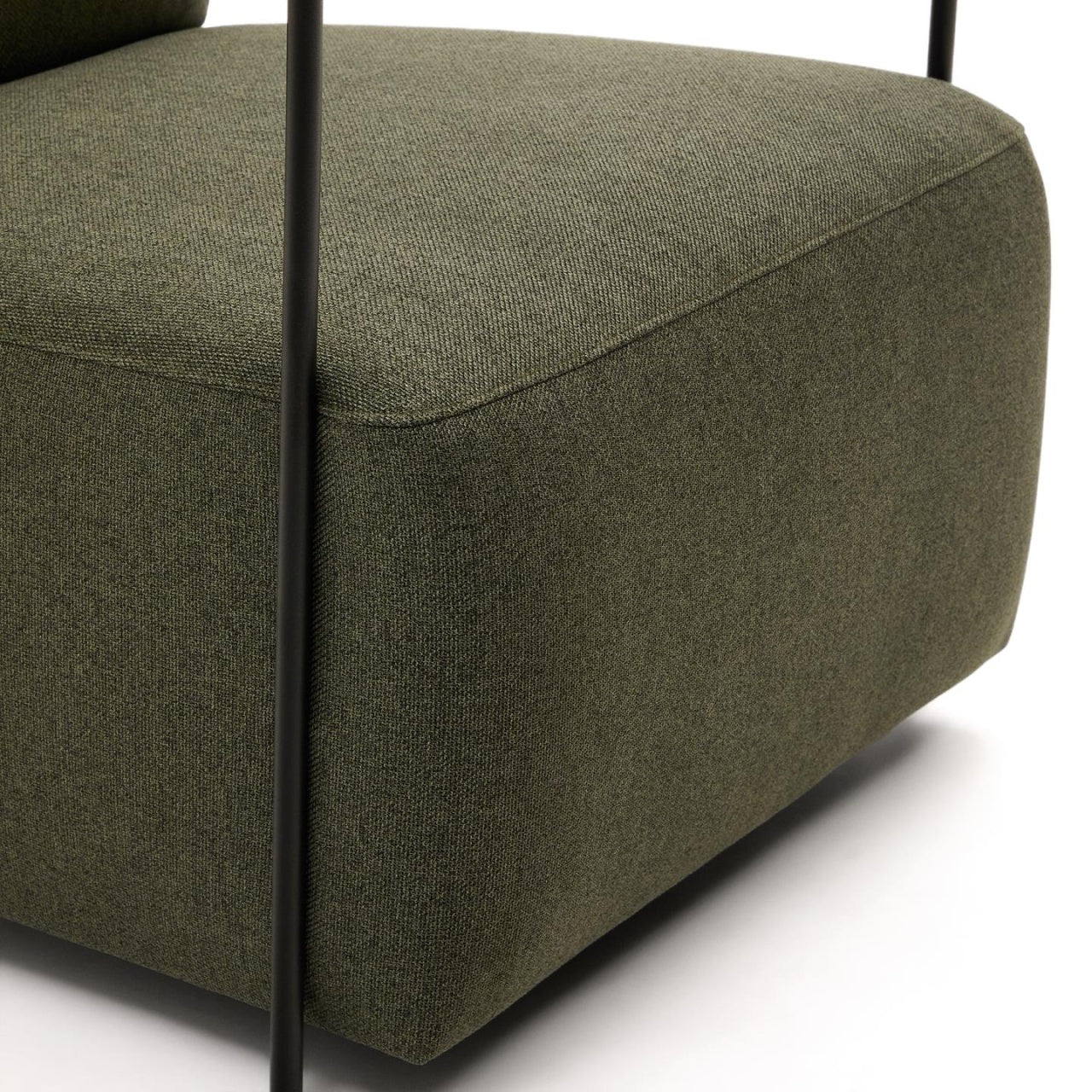 Fotoliu verde din textil Gamer Kave Home