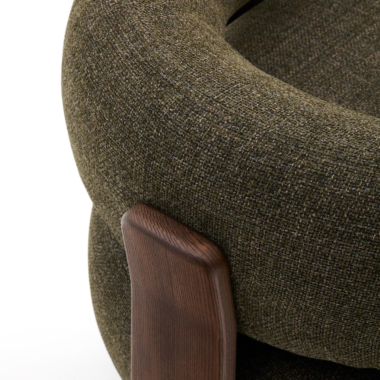 Fotoliu verde din textil Granite Chenille Kave Home