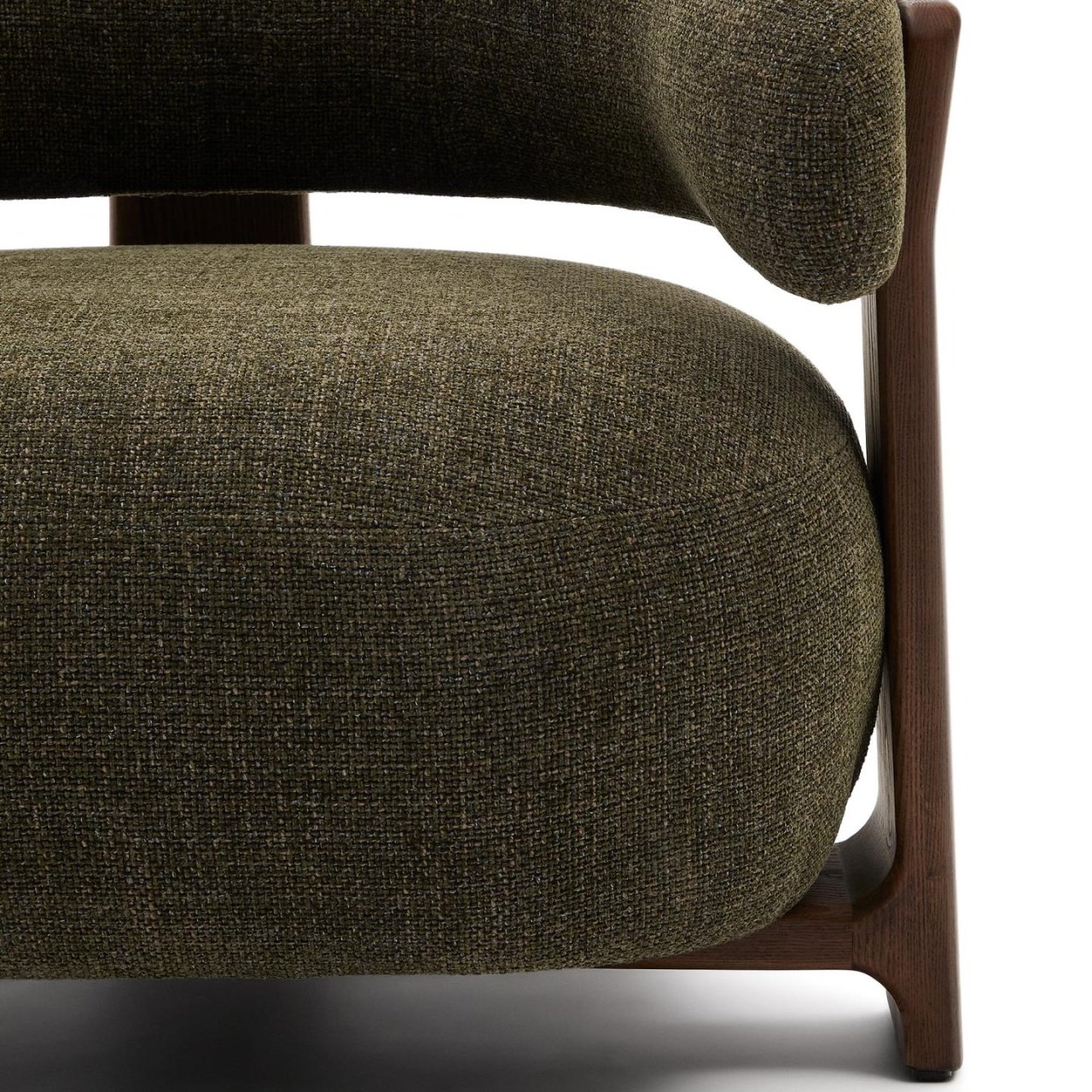 Fotoliu verde din textil Granite Chenille Kave Home