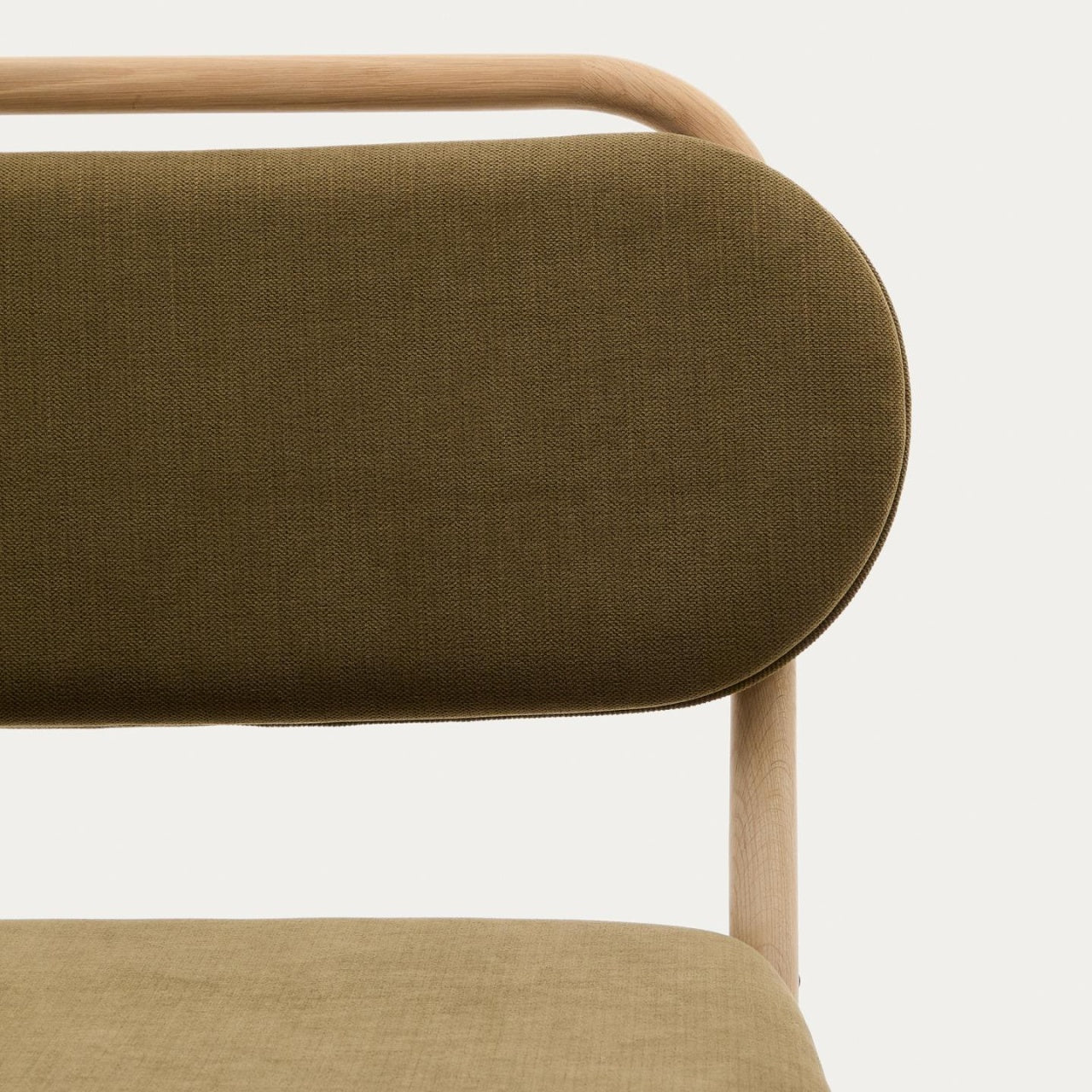 Fotoliu verde din textil Helda Kave Home