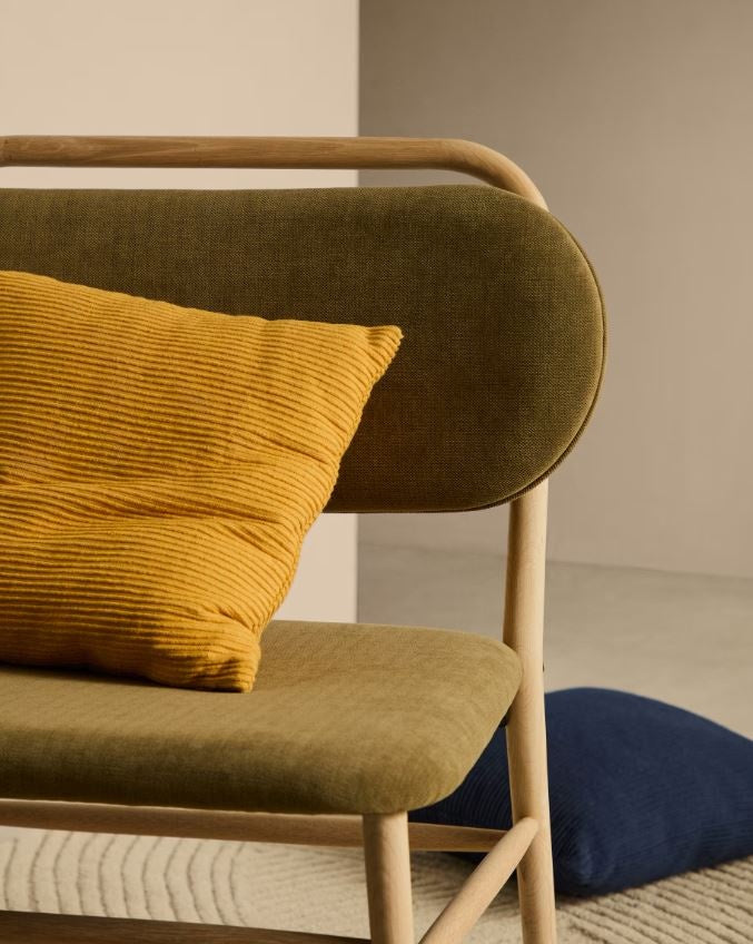 Fotoliu verde din textil Helda Kave Home