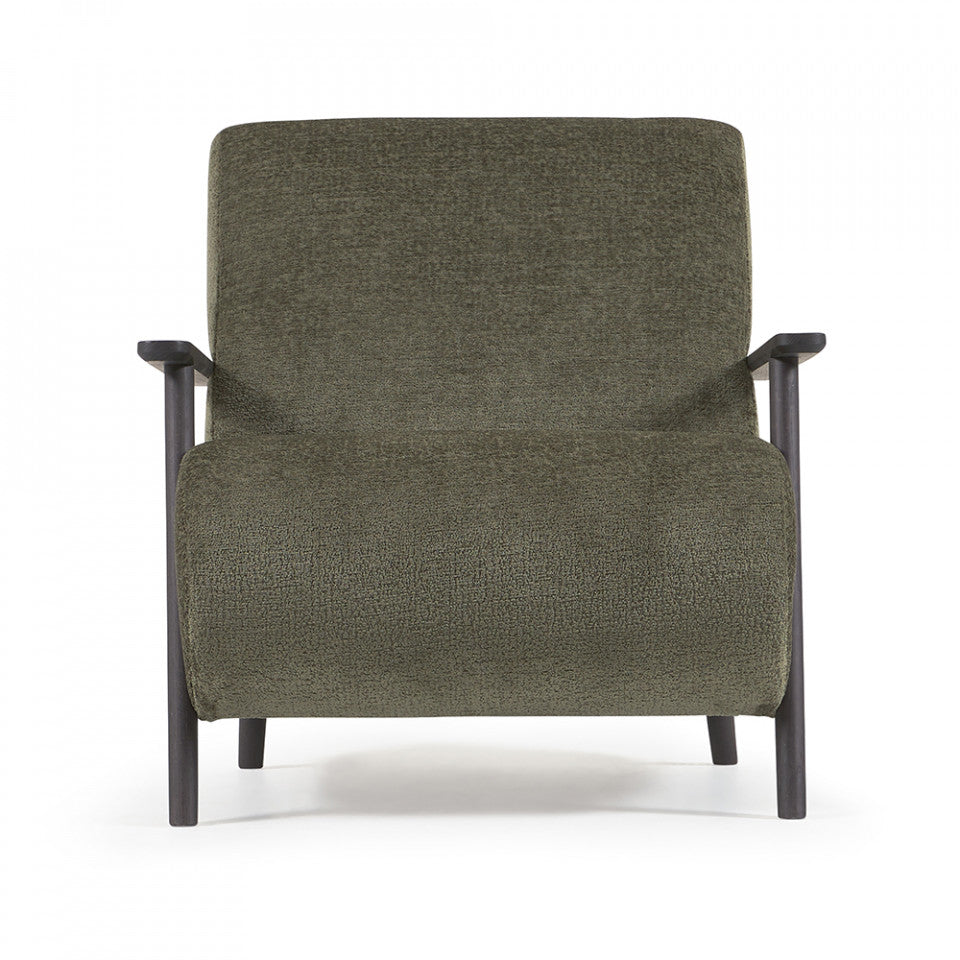 Fotoliu verde din textil Meghan Kave Home