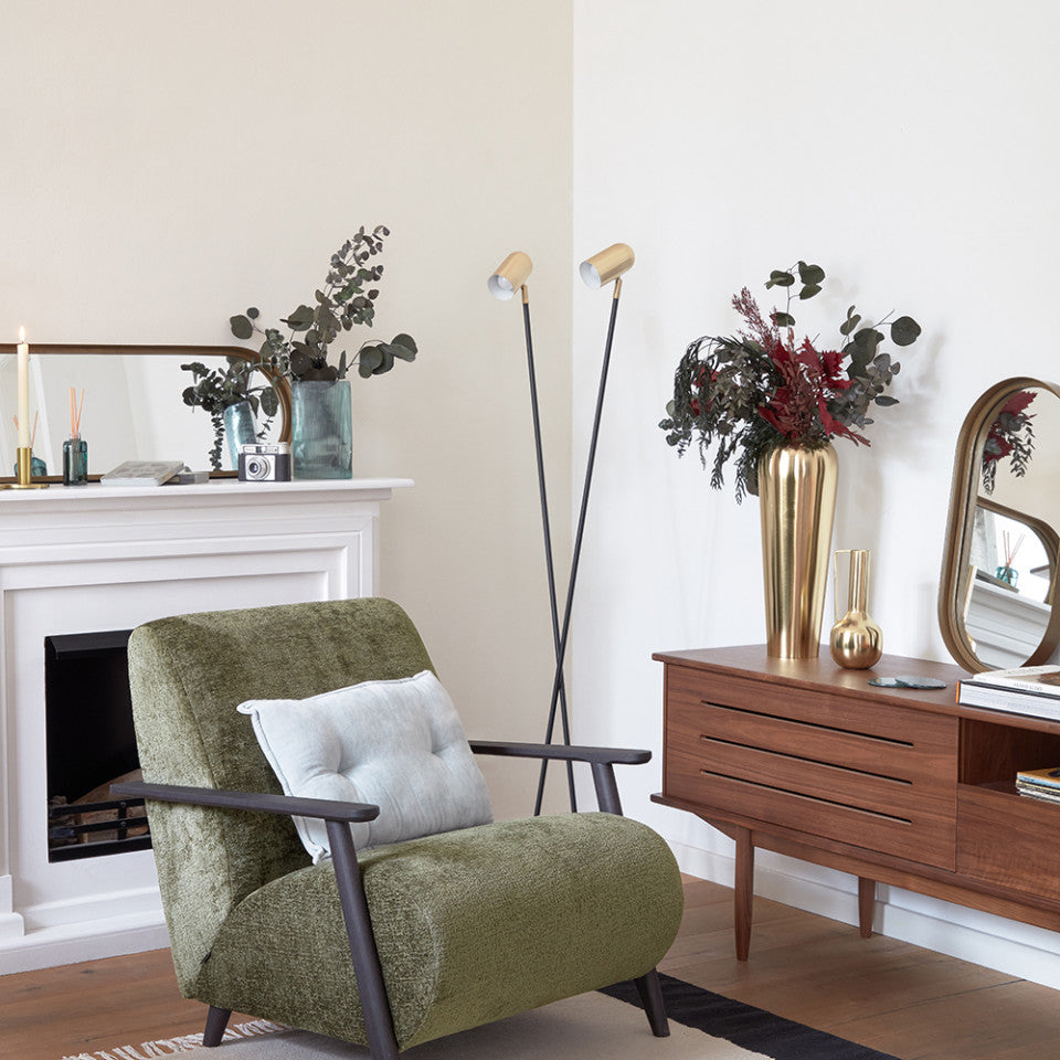 Fotoliu verde din textil Meghan Kave Home
