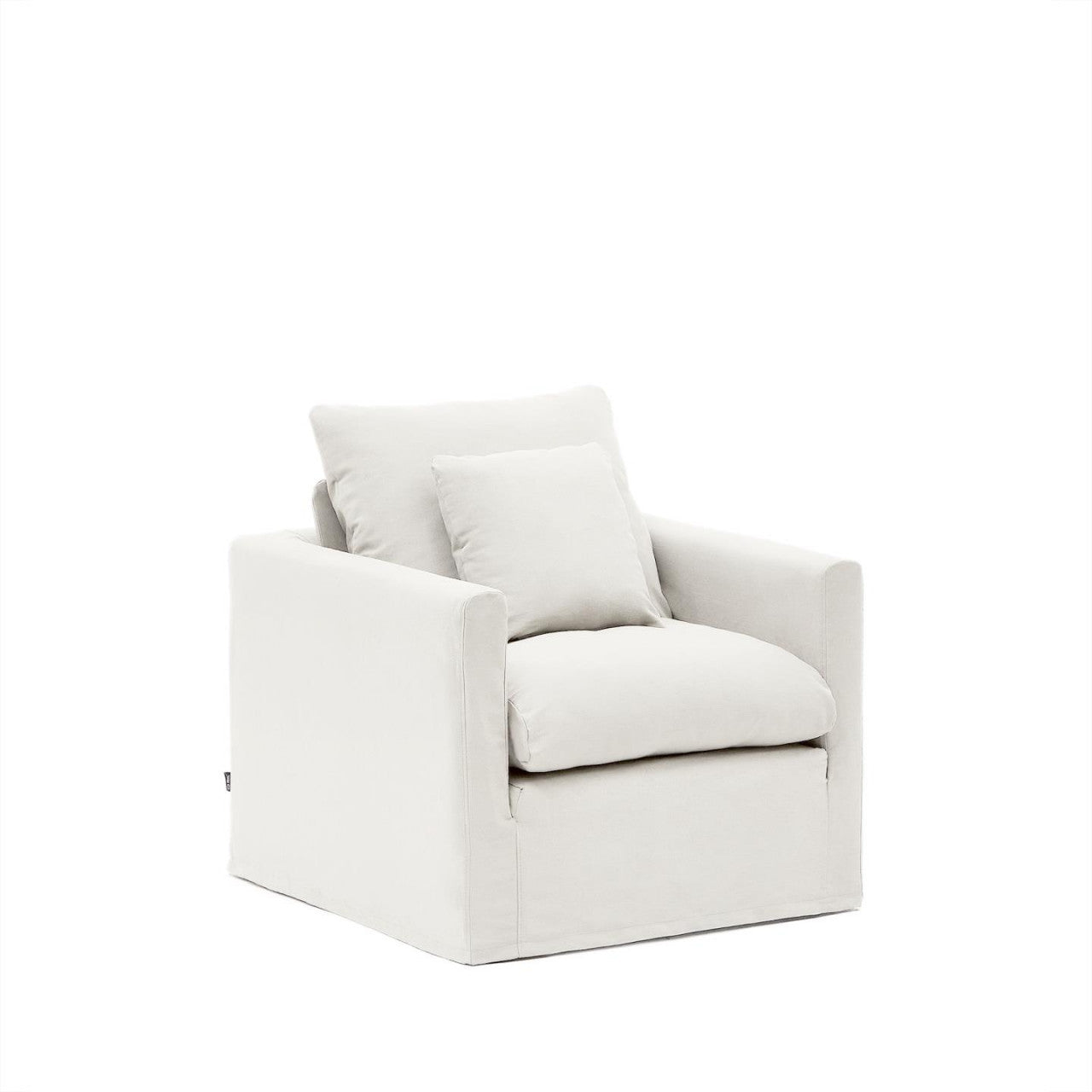 Husa pentru fotoliu ecru din textil 92 cm Nora Kave Home