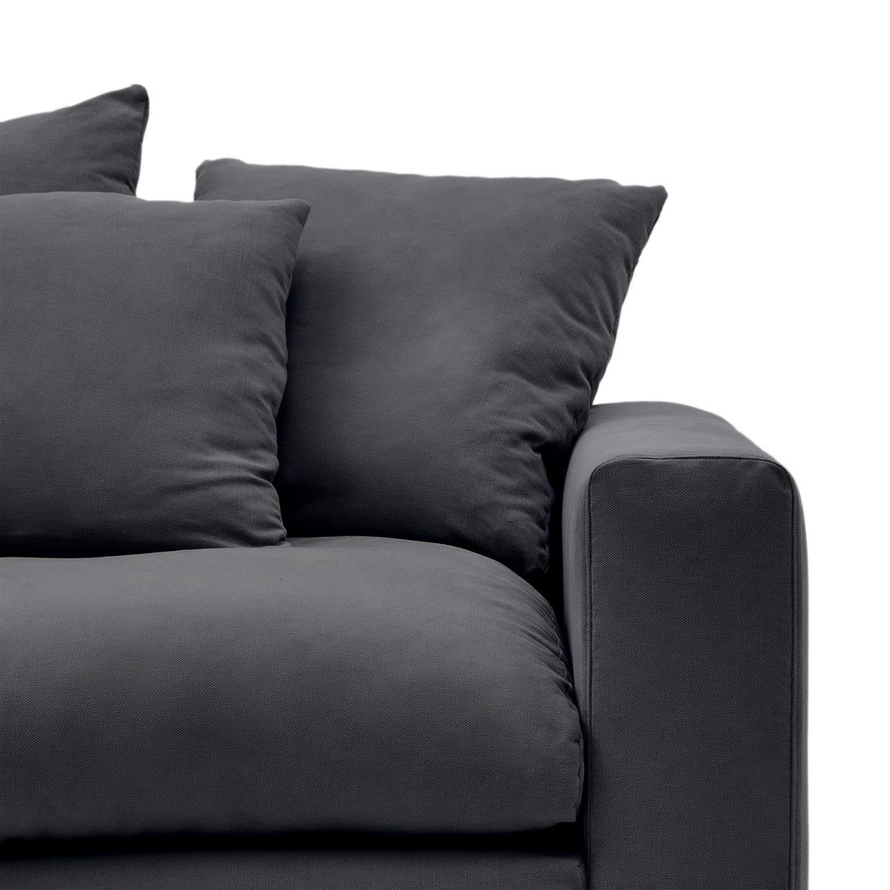 Husa pentru fotoliu gri antracit din textil 92 cm Nora Kave Home