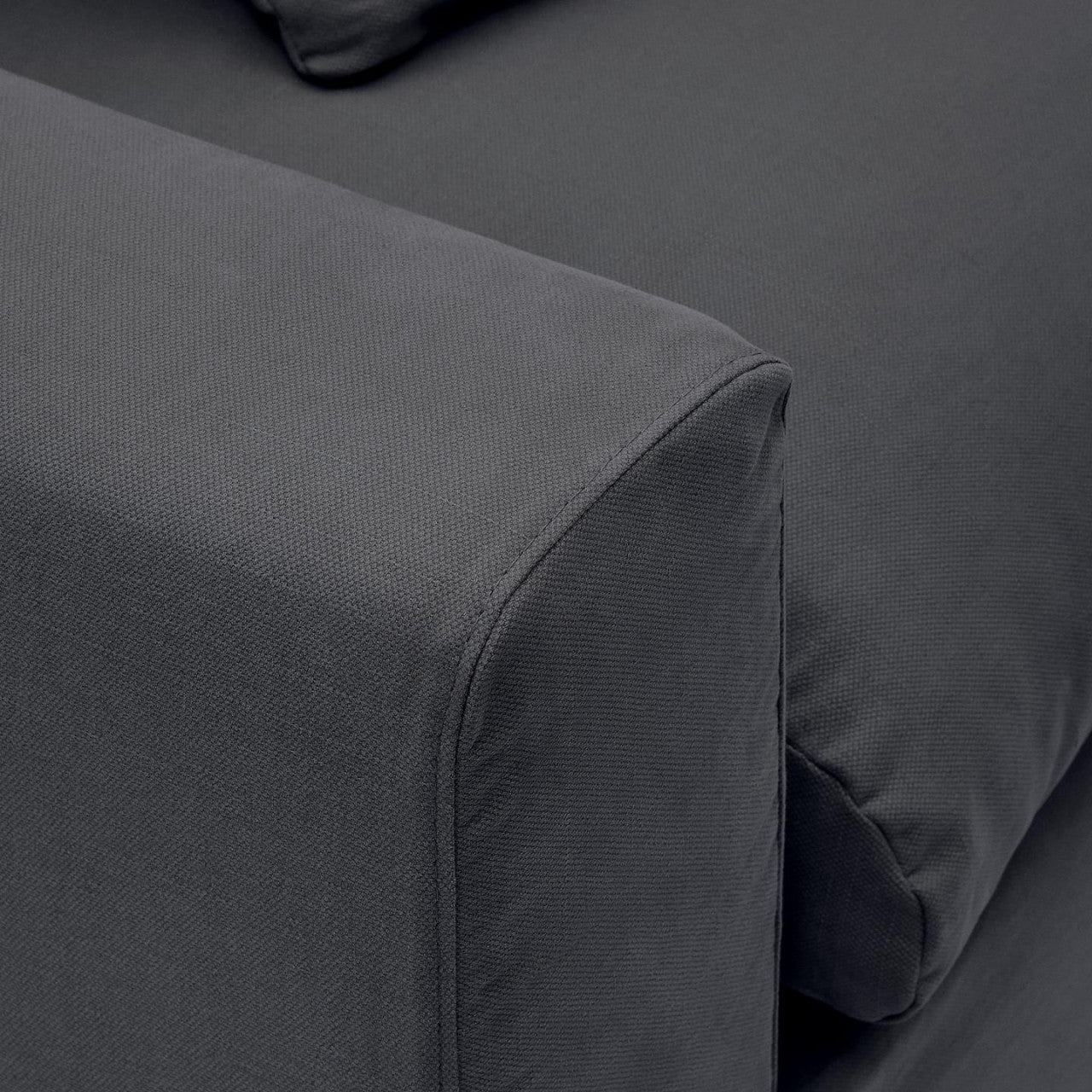 Husa pentru fotoliu gri antracit din textil 92 cm Nora Kave Home