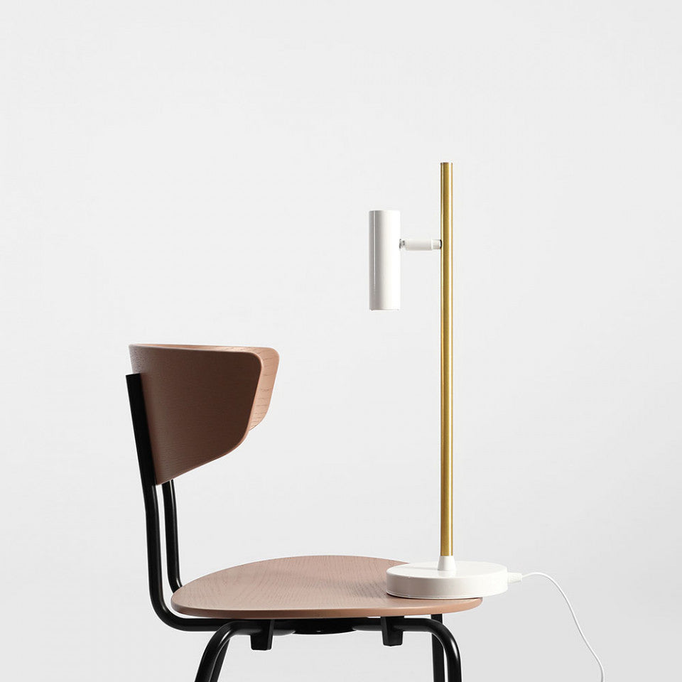 Lampa birou alba/maro alama din metal 54 cm Trevo Aldex