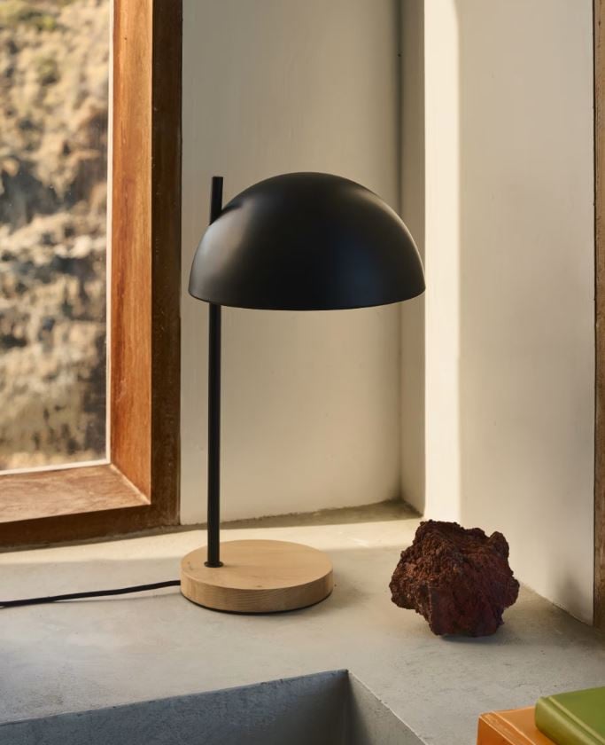 Lampa birou neagra din metal 49 cm Catlar Kave Home