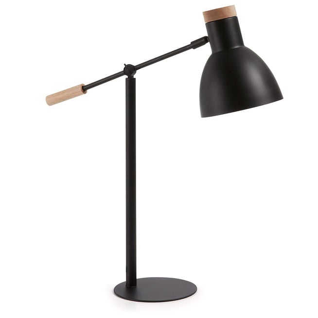 Lampa birou neagra din metal 54 cm Tescarle Kave Home