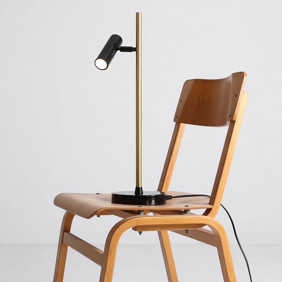 Lampa birou neagra/maro alama din metal 54 cm Trevo Aldex