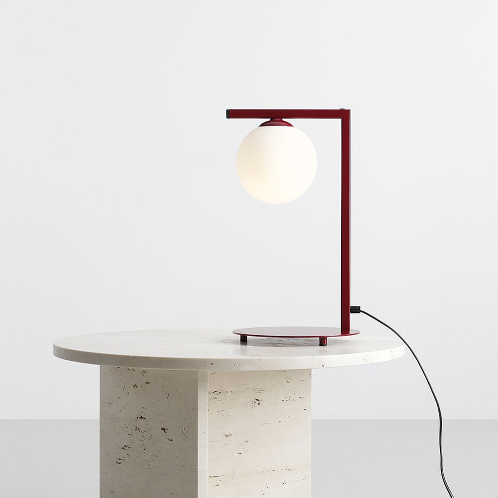 Lampa birou rosie/alba din metal 39 cm Zac Aldex