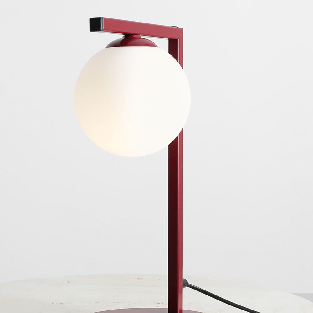 Lampa birou rosie/alba din metal 39 cm Zac Aldex