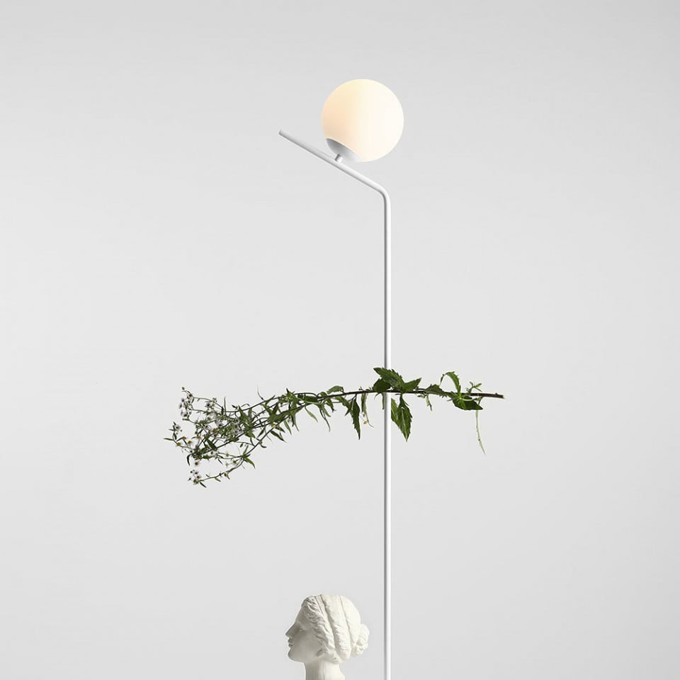 Lampadar alb din metal 161 cm Gallia Aldex