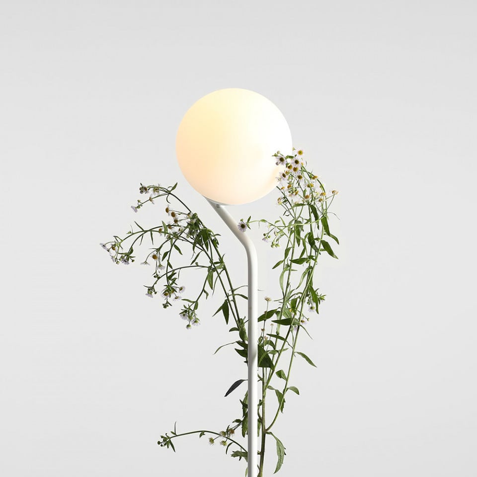 Lampadar alb din metal 161 cm Gallia Aldex