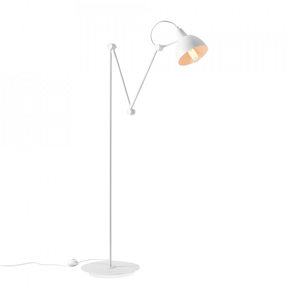 Lampadar alb din metal 233 cm Aida Bialy Aldex