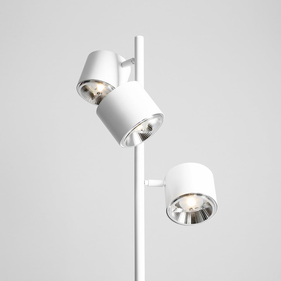 Lampadar alb din metal cu 3 becuri 165 cm Bot Aldex