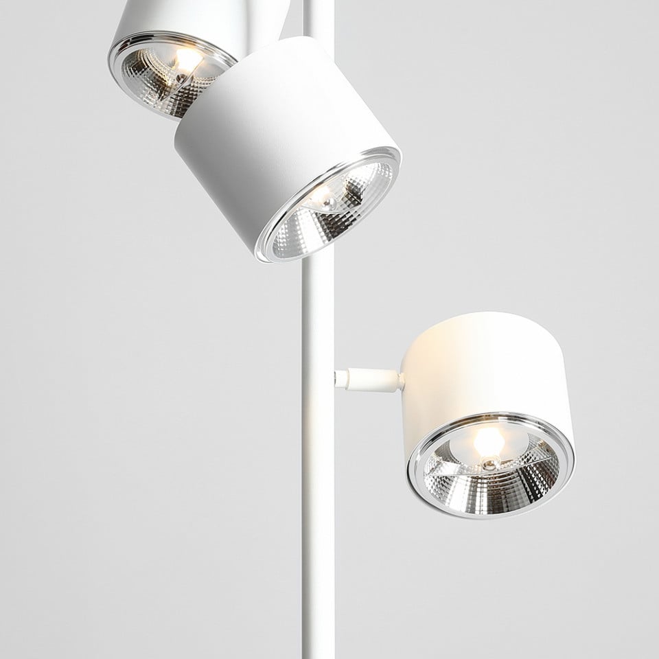 Lampadar alb din metal cu 3 becuri 165 cm Bot Aldex