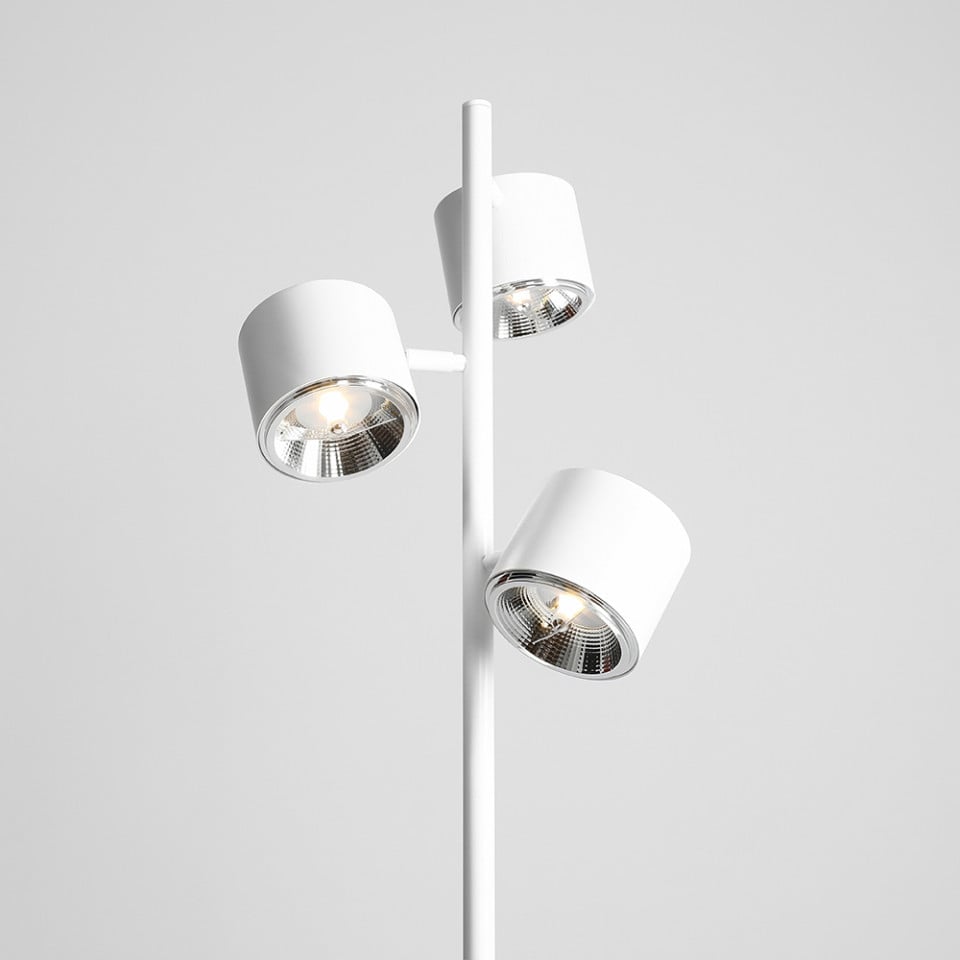Lampadar alb din metal cu 3 becuri 165 cm Bot Aldex