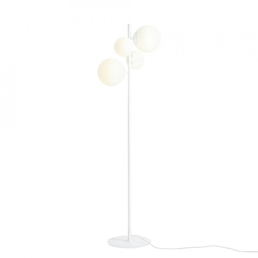 Lampadar alb din sticla cu 4 becuri 161 cm Bloom Aldex