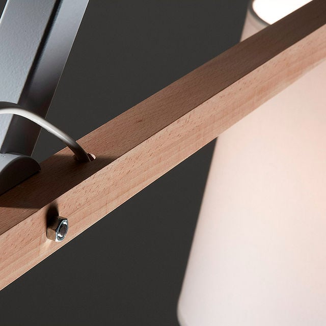 Lampadar alb/maro din metal 166 cm Kosta Kave Home