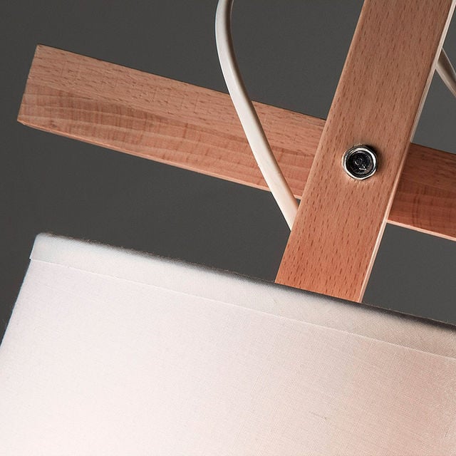 Lampadar alb/maro din metal 166 cm Kosta Kave Home