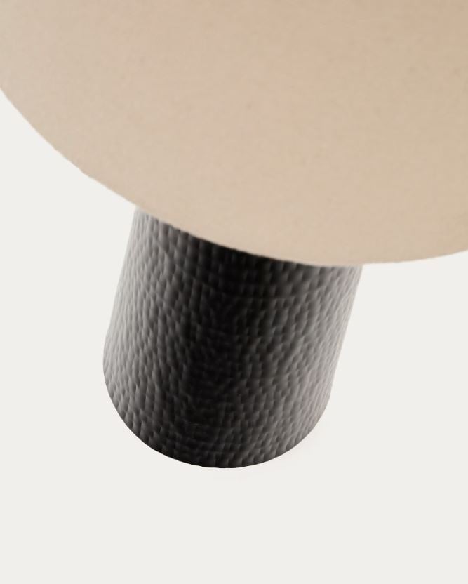 Lampadar alb/negru din metal 129 cm Senni Kave Home