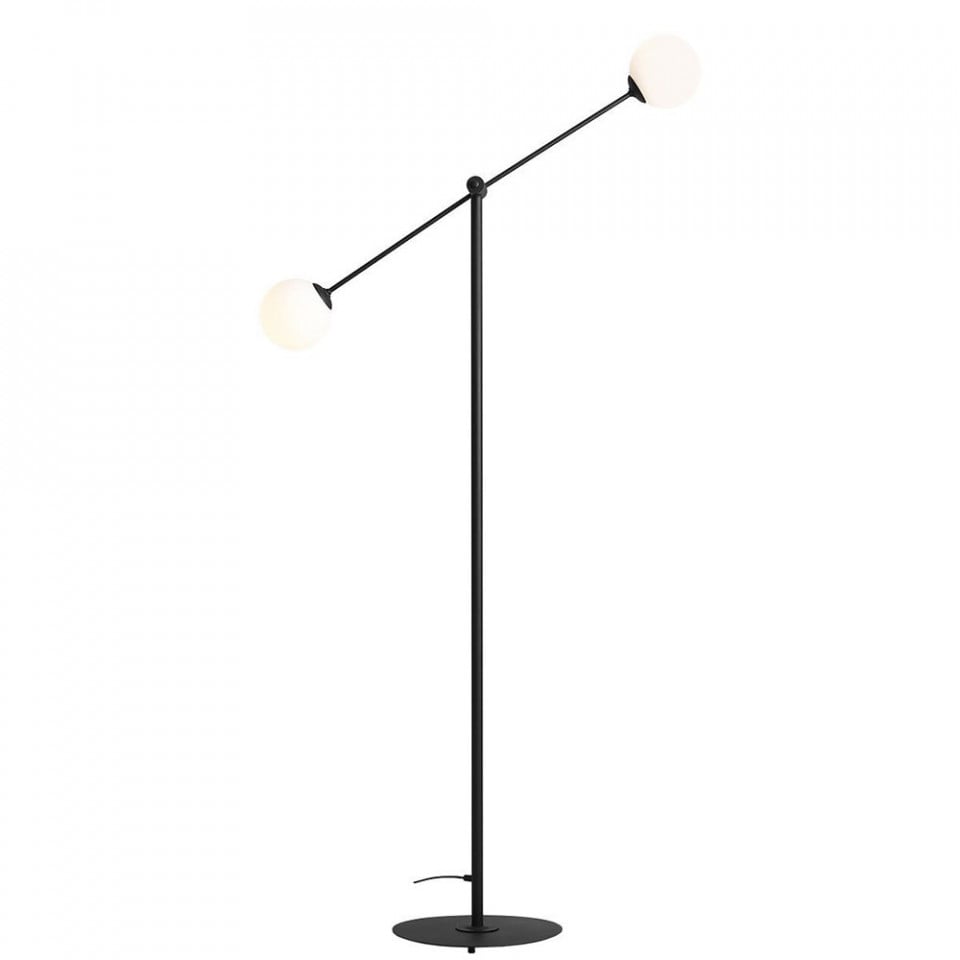 Lampadar alb/negru din sticla cu 2 becuri 191 cm Ohio Aldex