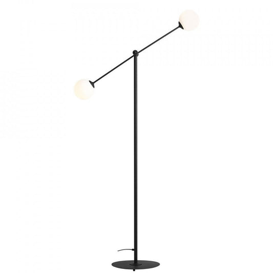 Lampadar alb/negru din sticla cu 2 becuri 191 cm Ohio Aldex