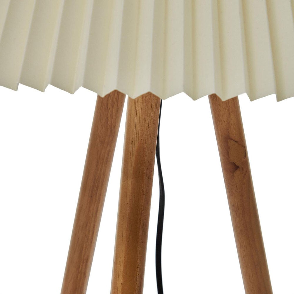 Lampadar bej din bumbac 149 cm Benicarlo Kave Home