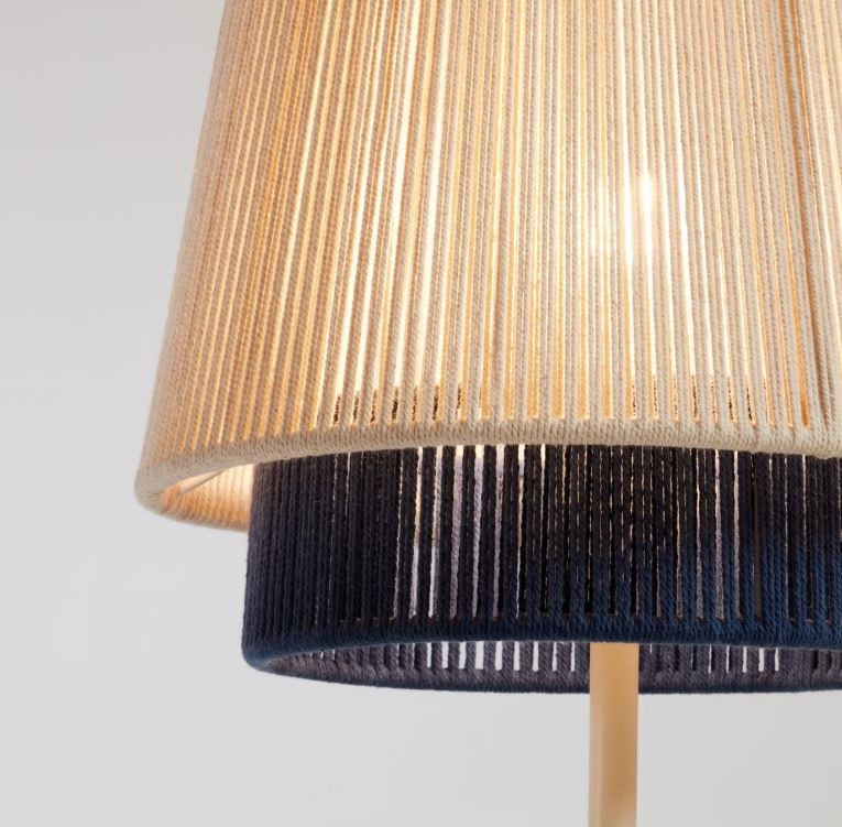 Lampadar bej din fibre naturale 163 cm Yuvia Kave Home