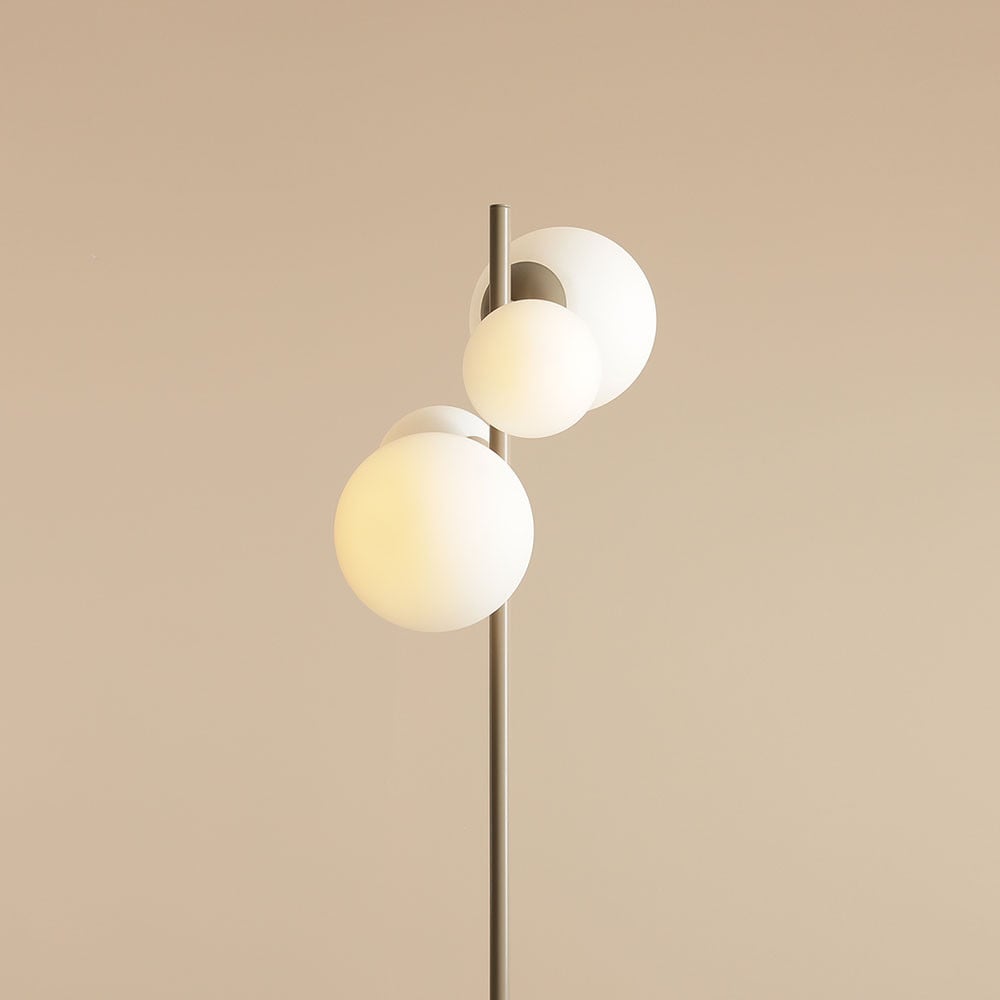 Lampadar bej din sticla cu 4 becuri 161 cm Bloom Aldex