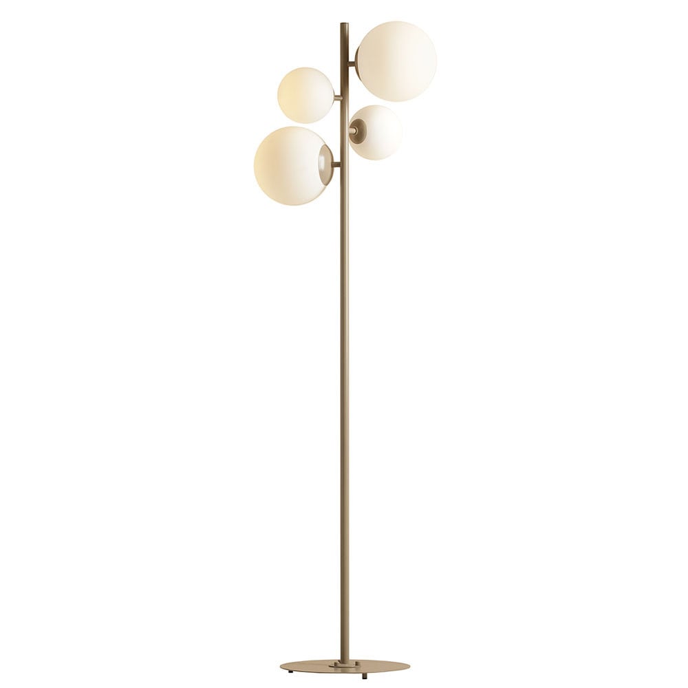 Lampadar bej din sticla cu 4 becuri 161 cm Bloom Aldex