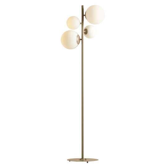 Lampadar bej din sticla cu 4 becuri 161 cm Bloom Aldex
