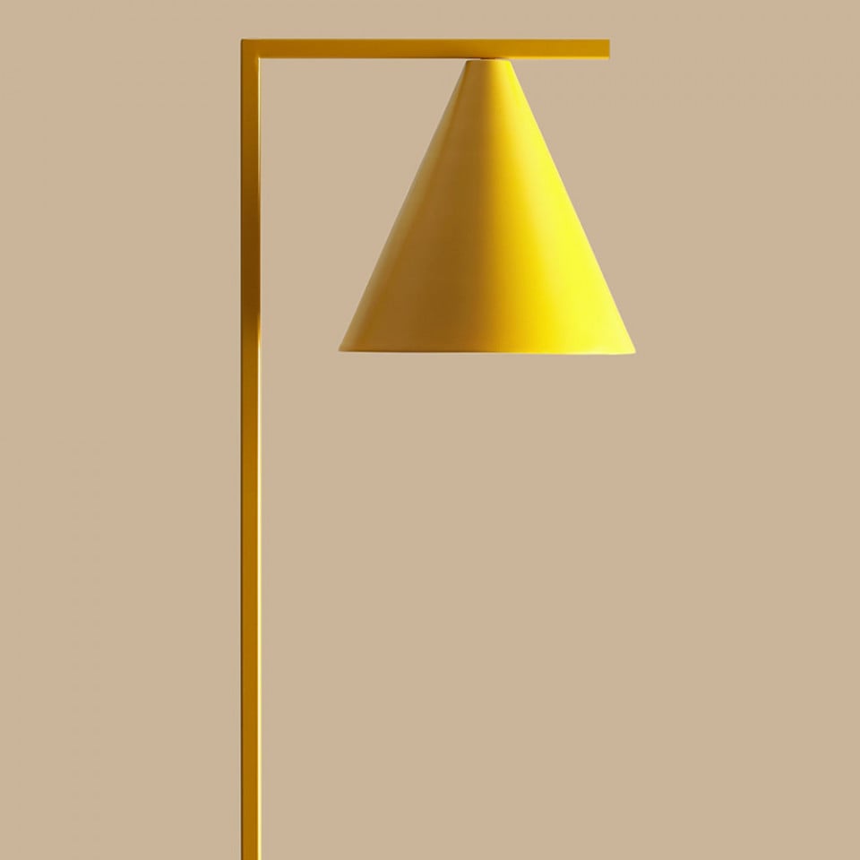 Lampadar galben mustar din metal 165 cm Form Aldex