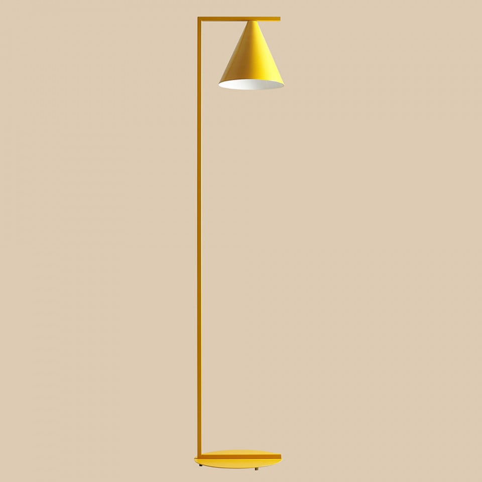 Lampadar galben mustar din metal 165 cm Form Aldex
