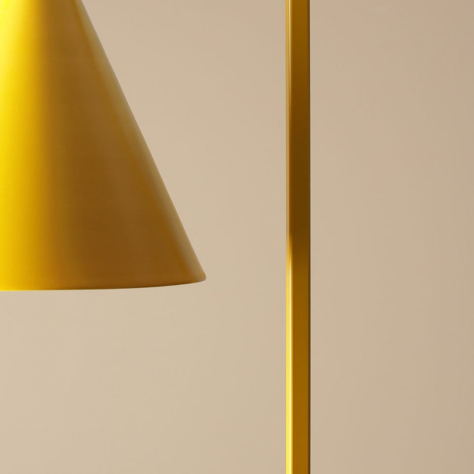 Lampadar galben mustar din metal 165 cm Form Aldex