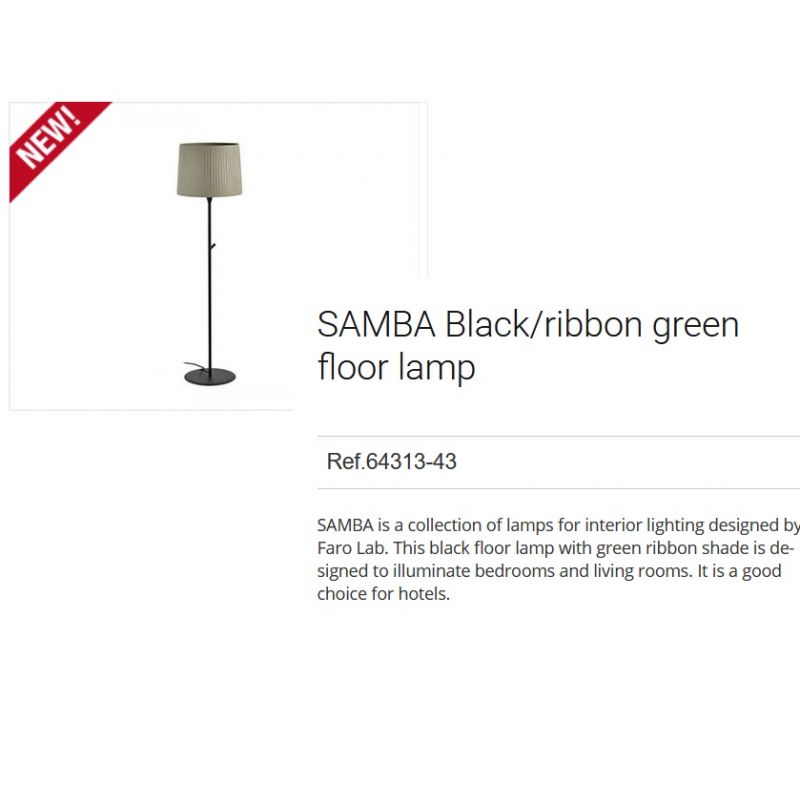 Lampadar / Lampa de podea modern design elegant SAMBA negru/verde