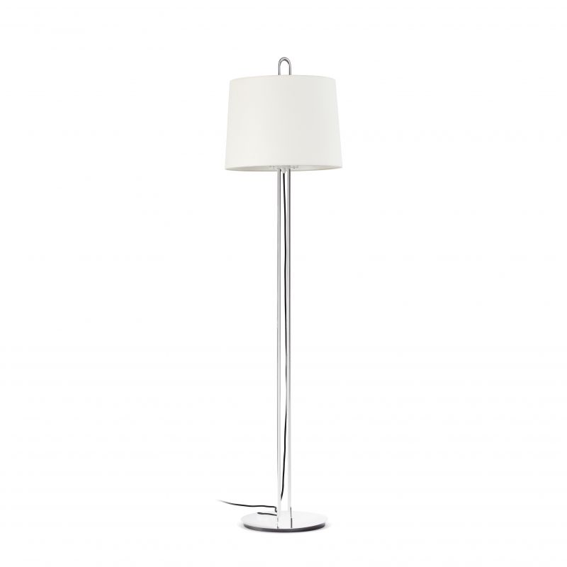 Lampadar / Lampa de podea moderna design elegant MONTREAL crom/alb