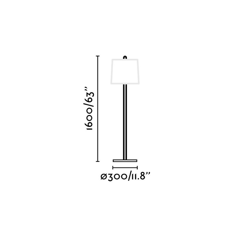 Lampadar / Lampa de podea moderna design elegant MONTREAL crom/alb
